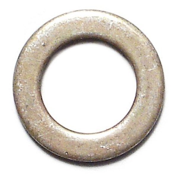 Midwest Fastener Flat Washer, Fits Bolt Size 1/8" , Steel Zinc Yellow Finish, 15 PK 34186